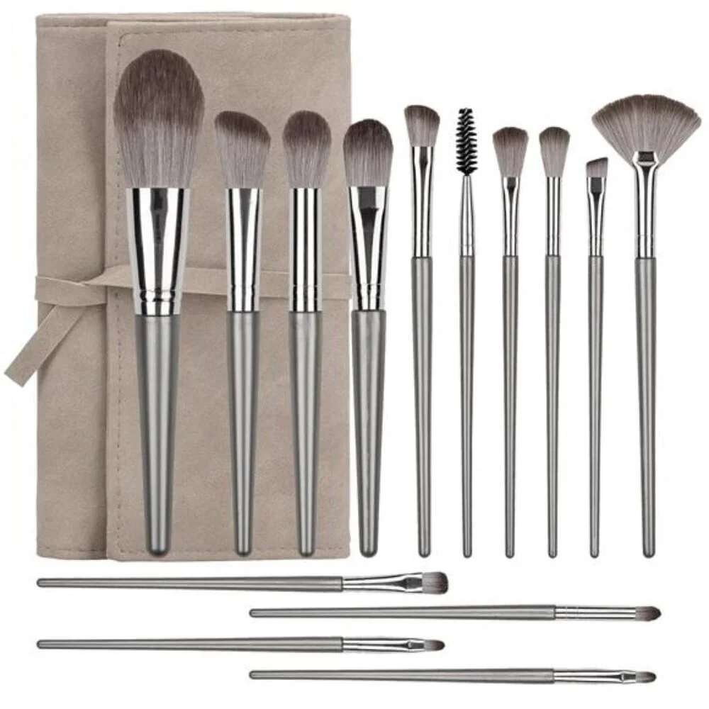 Makeup 14pc Brush Set w/ Pouch Professional Eye and Face Foundation Brush Set